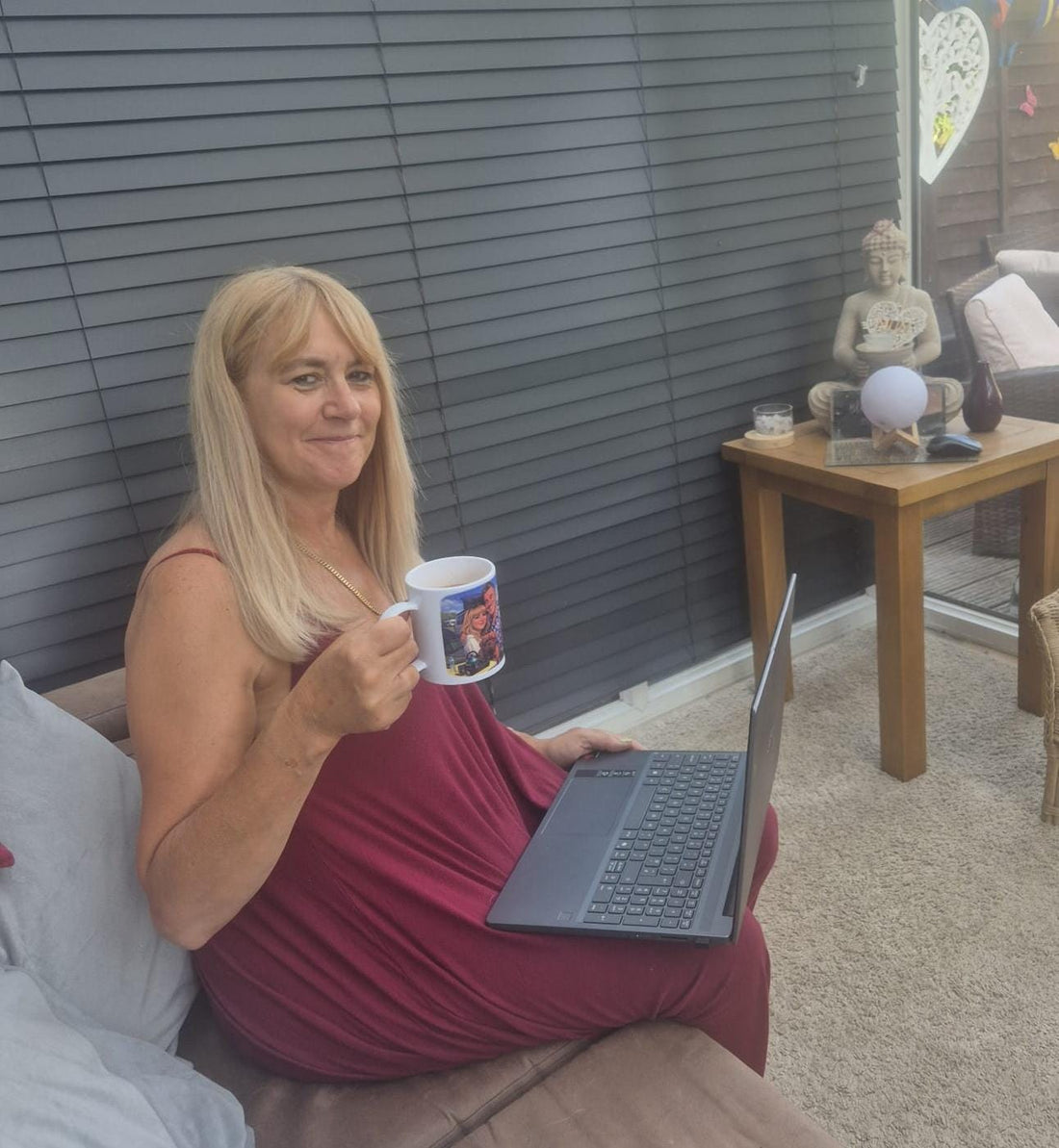 55 old lady building business with laptop