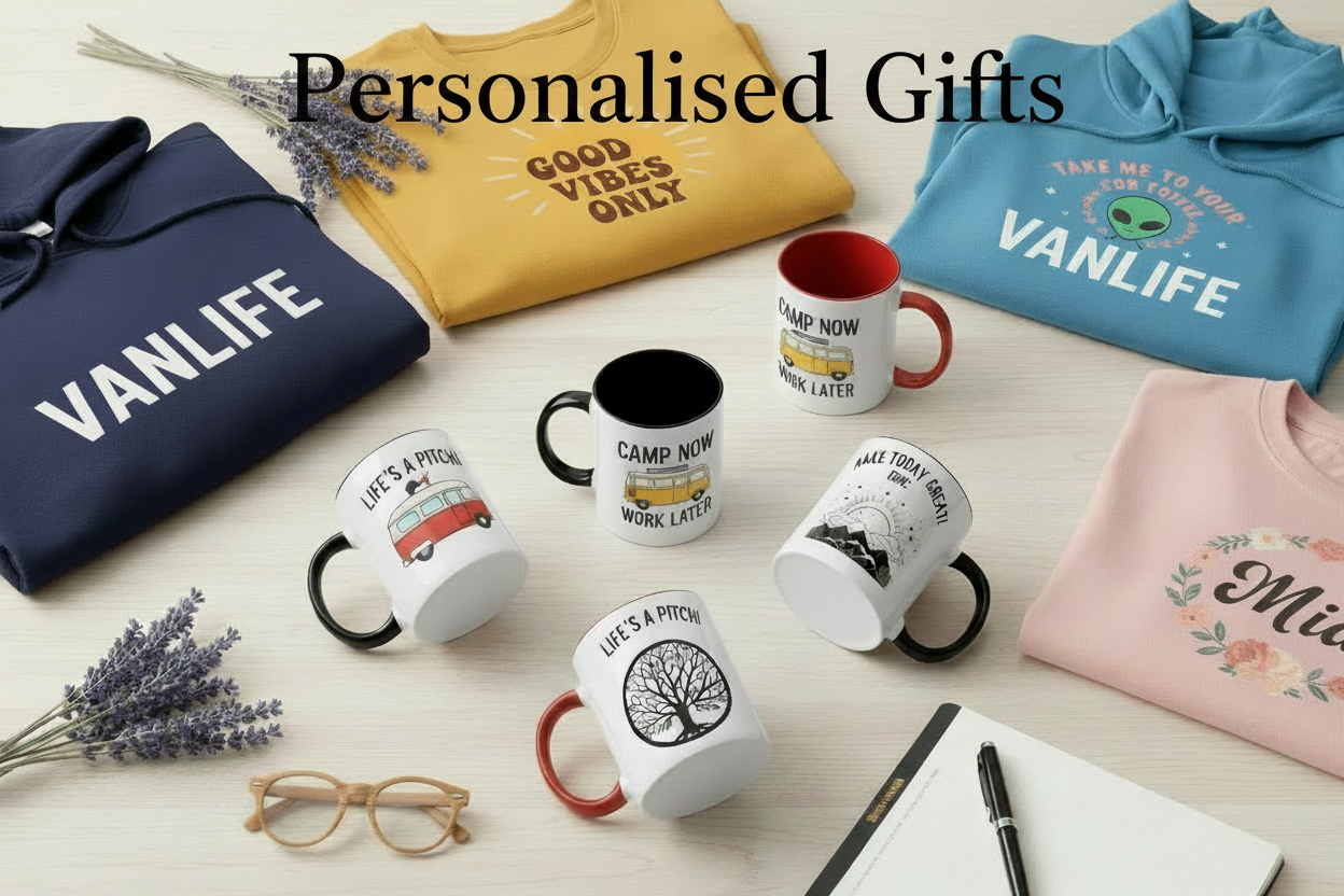 Personalised Gifts - Black Text