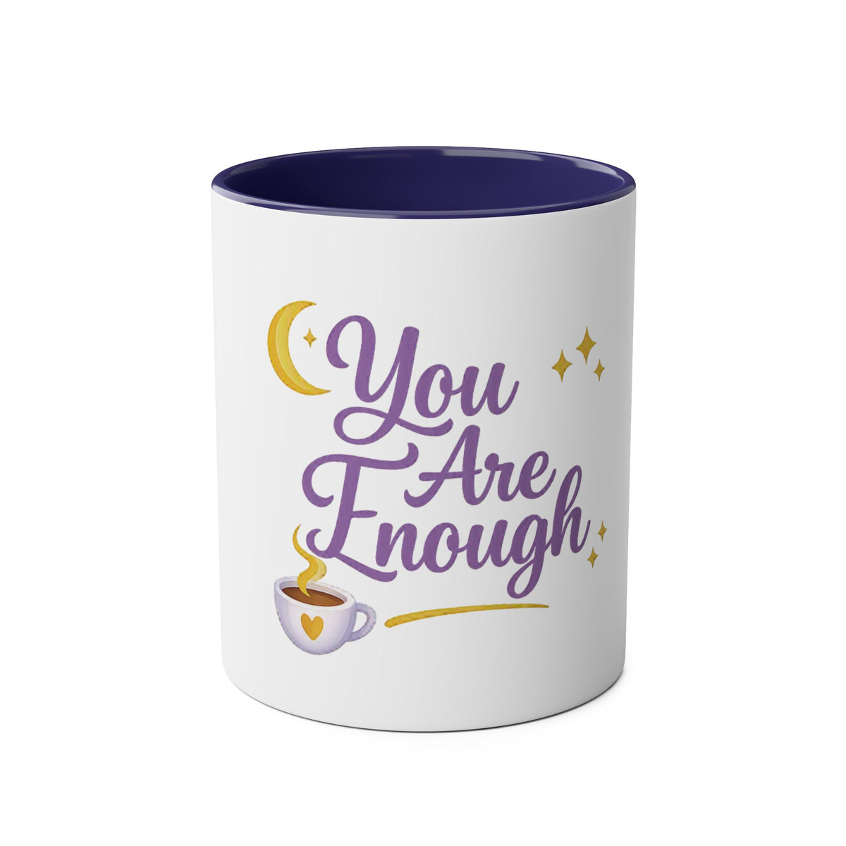 You Are Enough — Affirmation Quote Mug | Navy