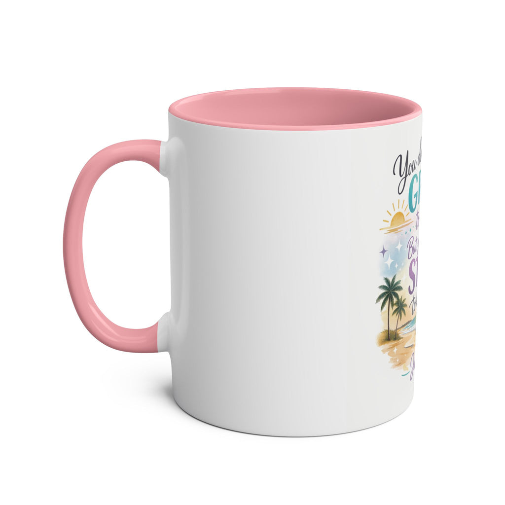 Motivational Beach Coffee Mug — "You Don't Have to Be GREAT to Start" Two‑Tone 11oz