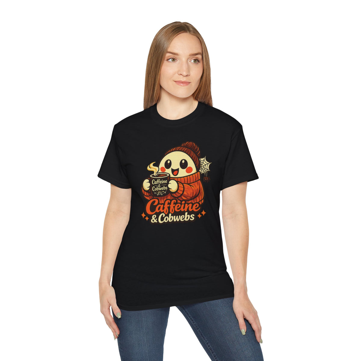 Caffeine & Cobwebs | Halloween Unisex T-Shirt