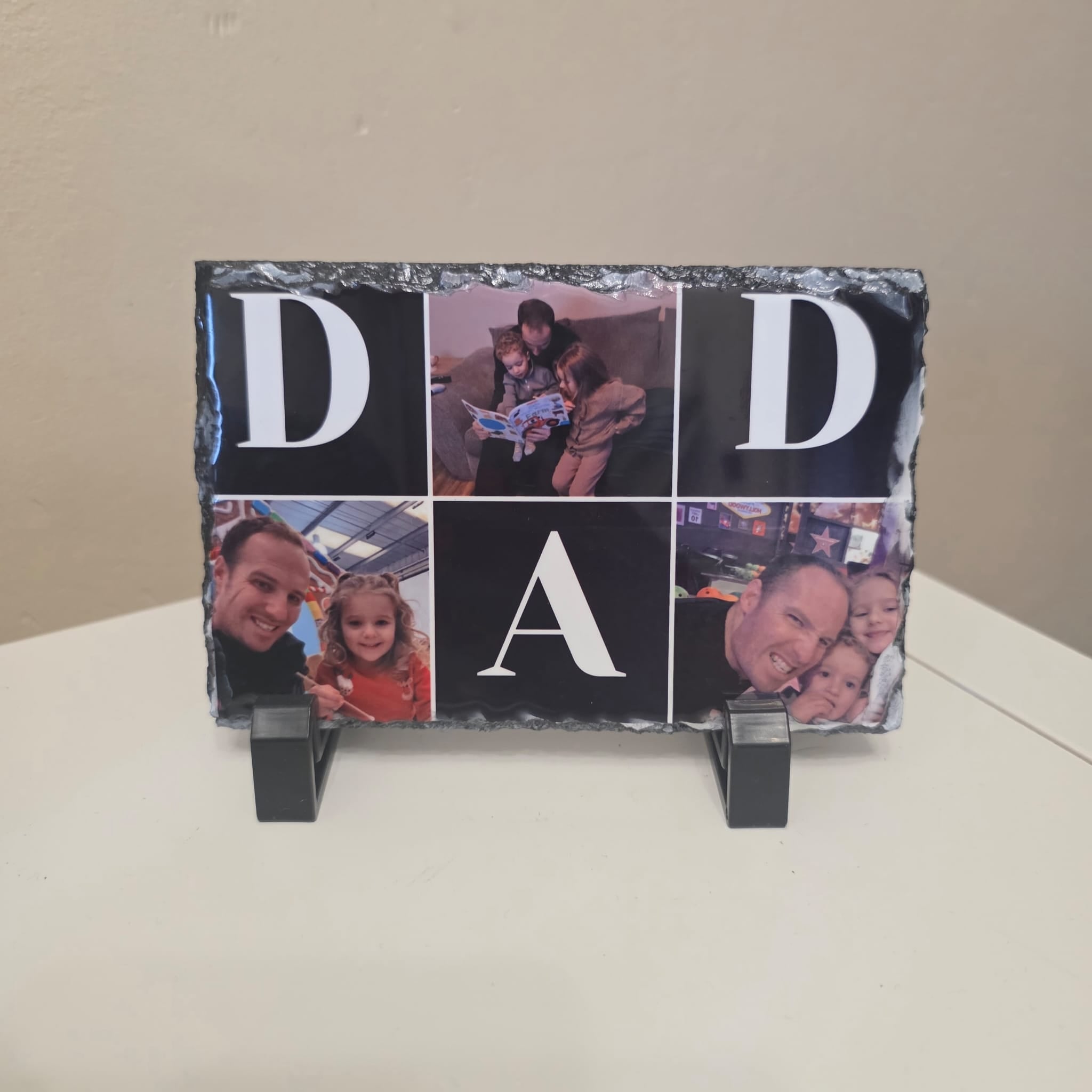 Natural Rock Photo Slate with stand - 2 size options