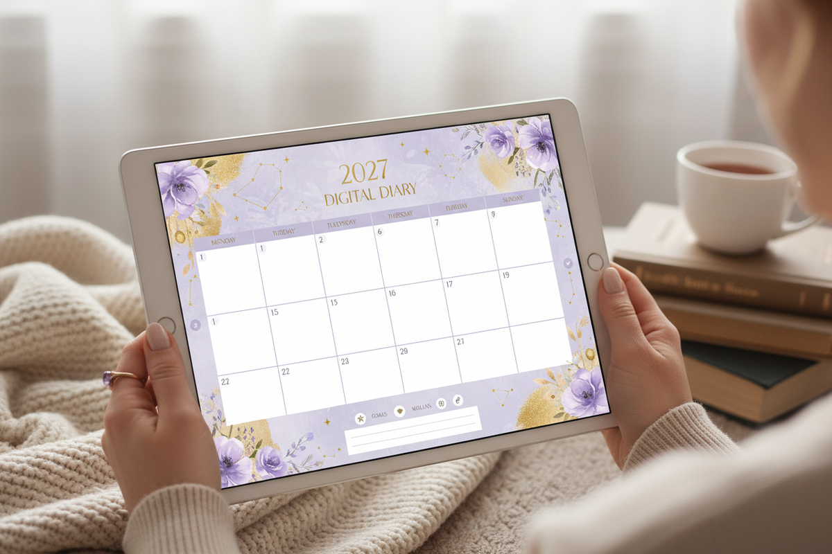 Flourish Planner Mockup - Lifestyle
