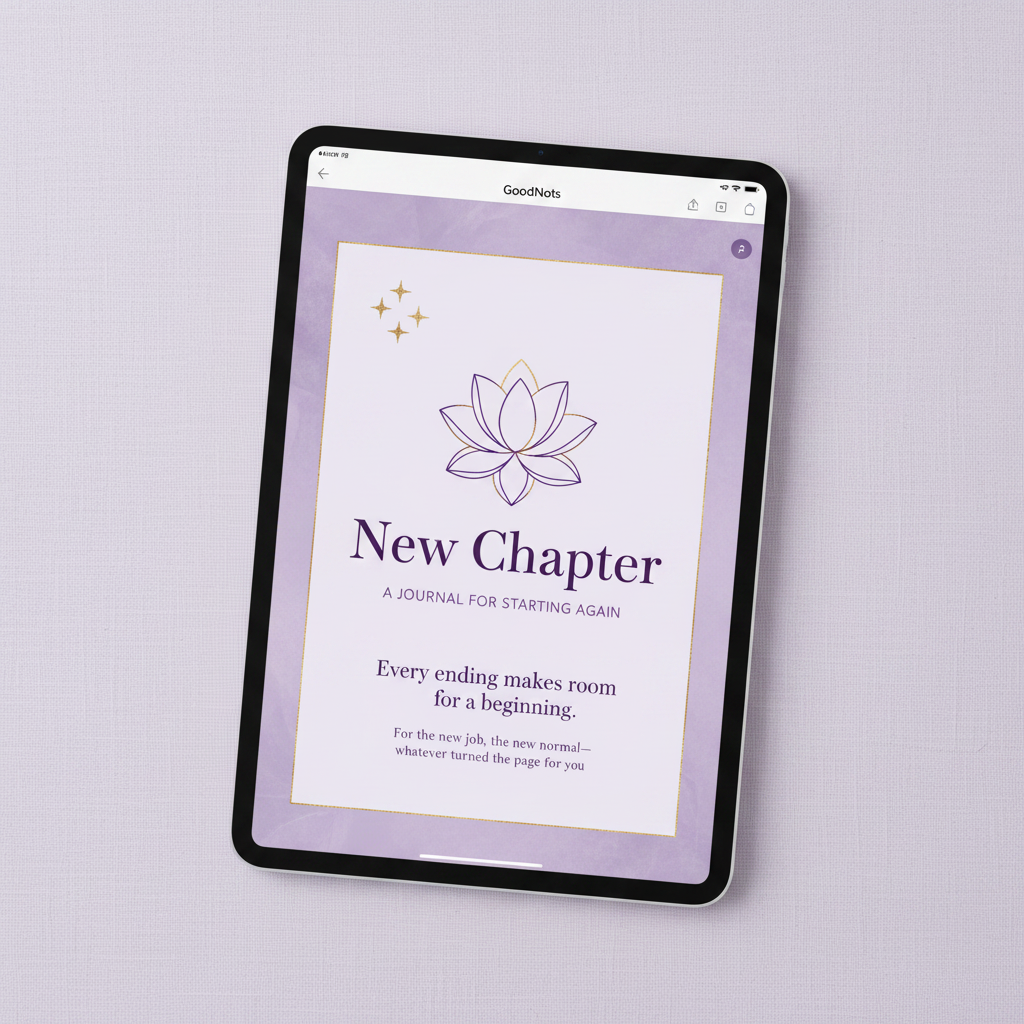 New Chapter journal GoodNotes screen on iPad