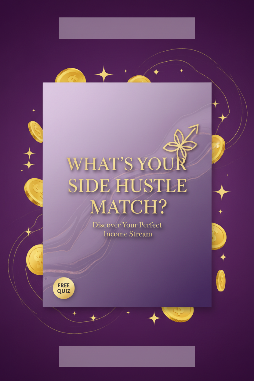 What's Your Side Hustle Match? - Pinterest promo graphic